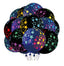 Glow in the Dark Fluorescent Balloons 12 ins 100ct with star patterns, perfect for party decorations and themed celebrations.