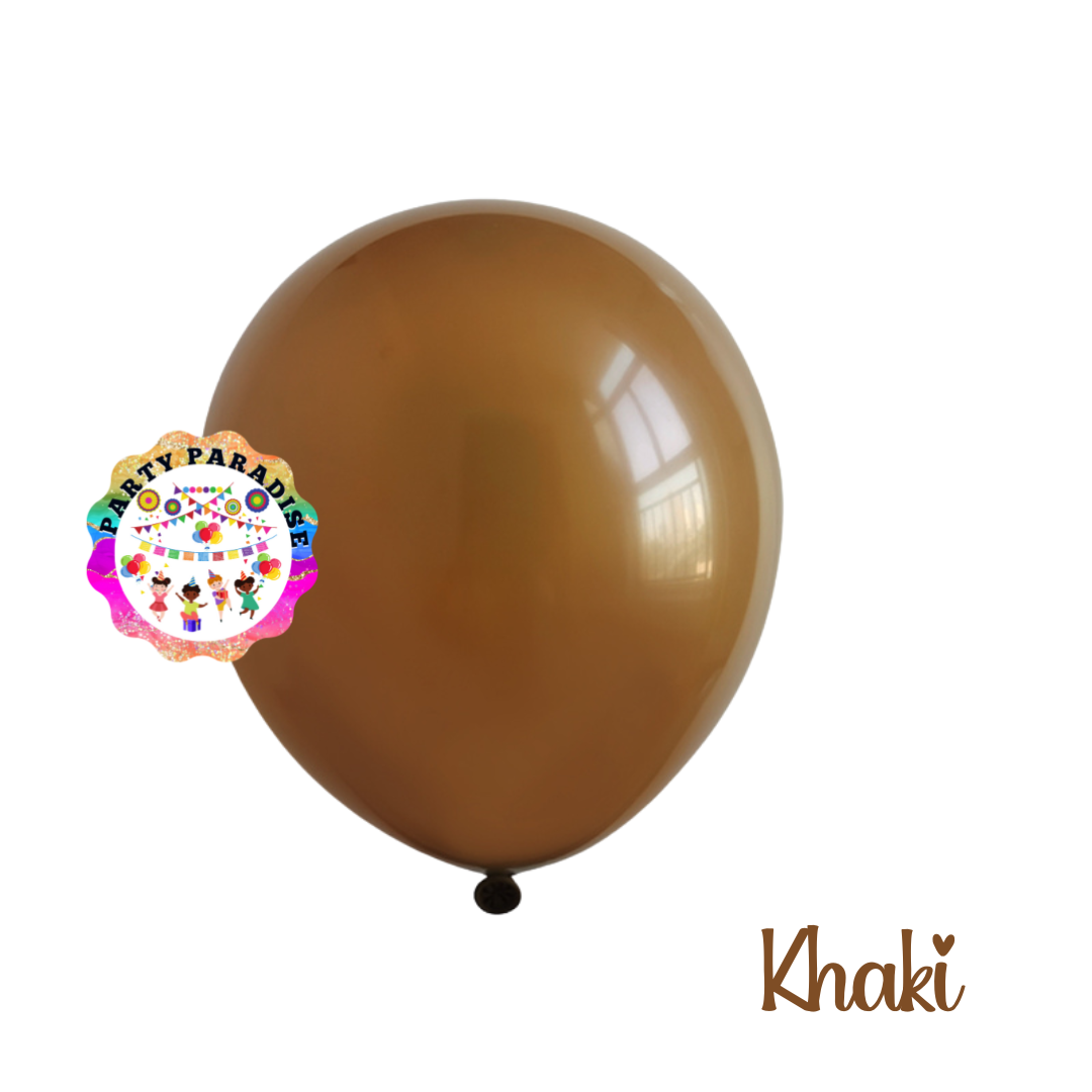 Retro Balloon Natural Latex Rubber in Khaki 12" 100ct or 5" 200ct for Birthdays, Baby Shower, Anniversary, Gender Reveal, Weddings, Graduation, Prom, Bridal Showers, Bachelorette Party Secondary image