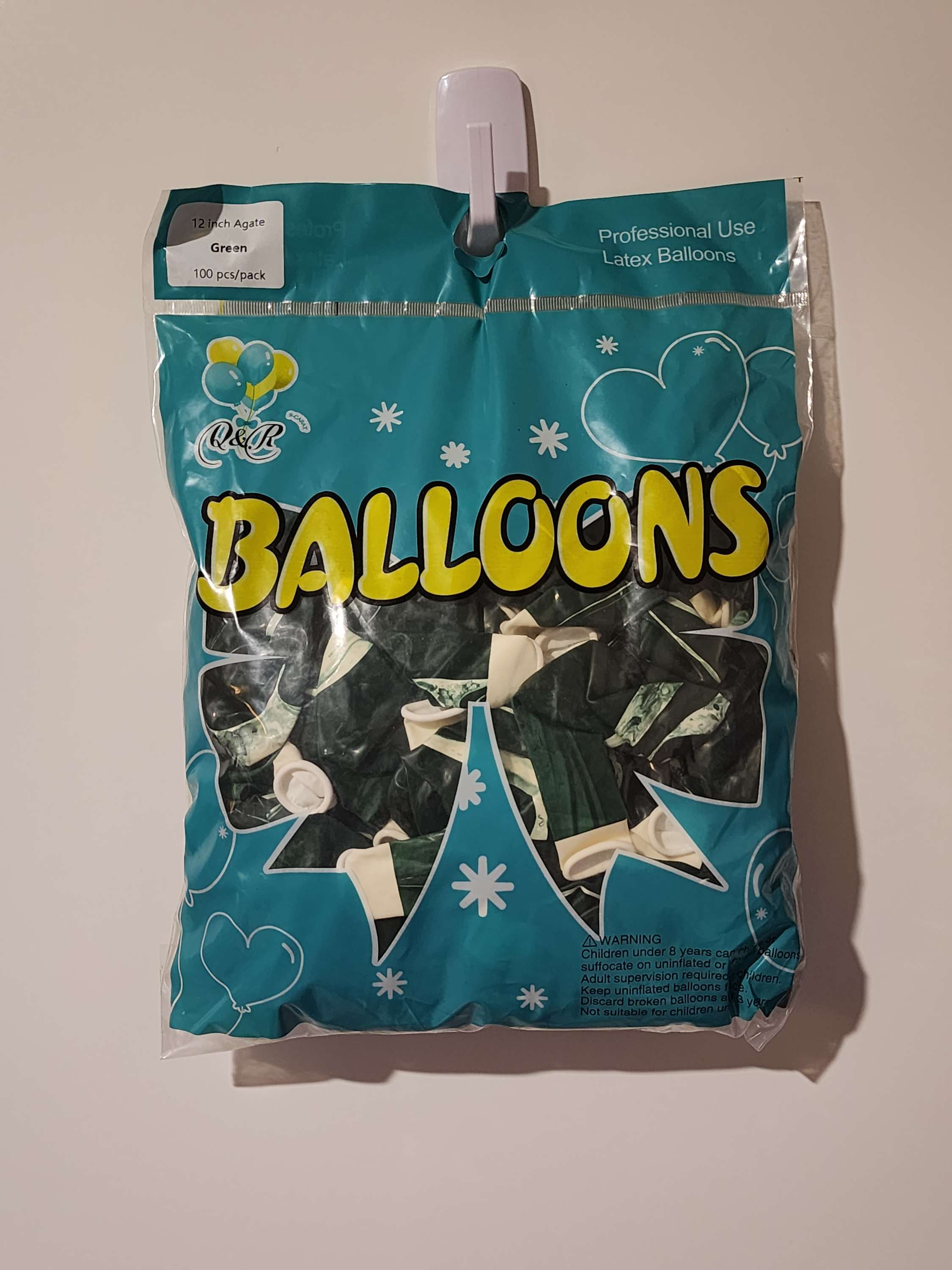 Green Agate (Marble) Balloon 12in 100pk Secondary image