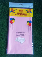 Plastic Table covers reusable in Pink-2pack for party supplies and decorations