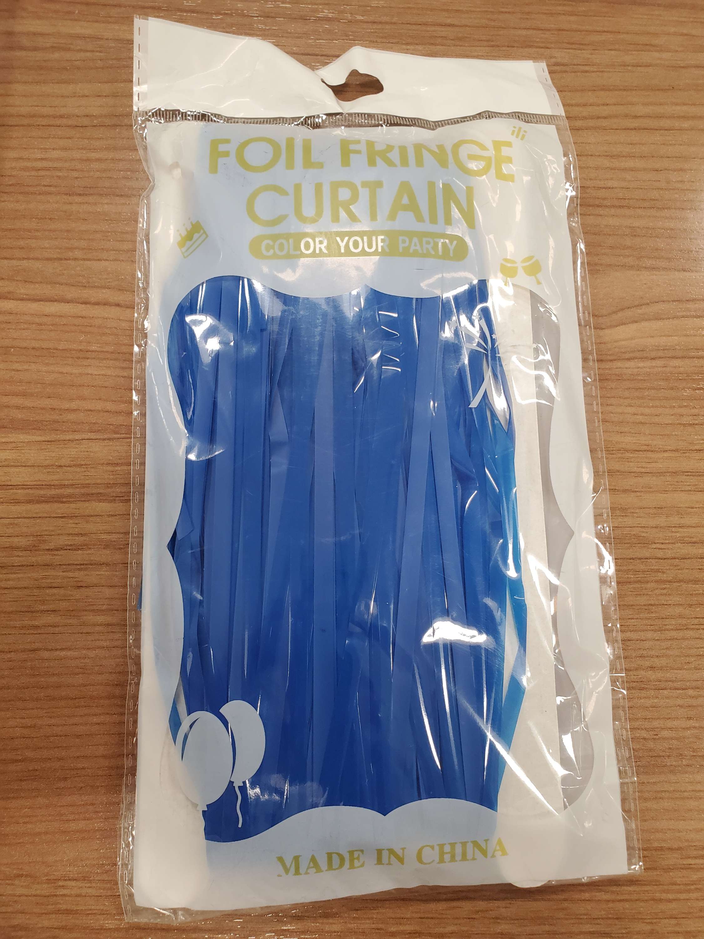 Fringe Curtain Backdrop in Blue 2pk, perfect for party decorations and events, ideal for birthdays, weddings, and celebrations.