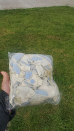 Blue Confetti Balloon 12 inches 25pk package for party supplies and decorations.