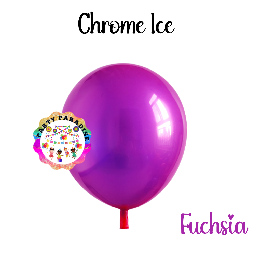 Chrome Ice Balloon 12 inches Fuchsia 50ct Main image