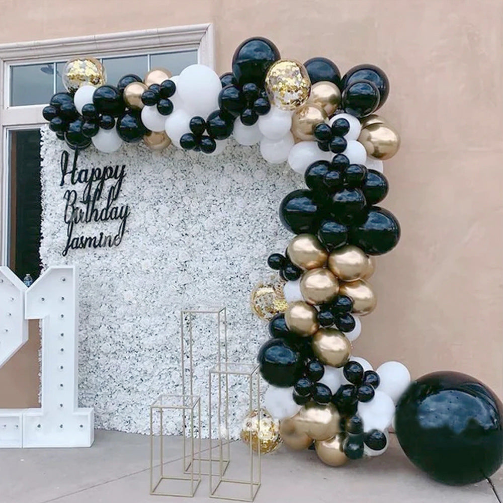 Chrome Black Chrome Gold Garland Kit 120pcs for party decoration