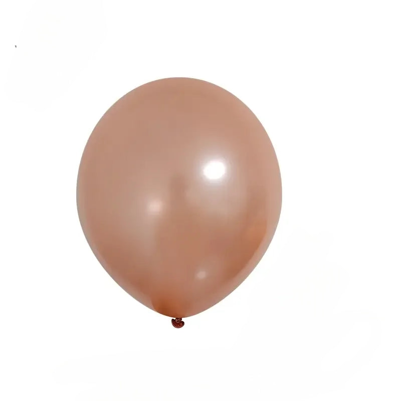Metallic "Rose Gold" Balloons 12inches 100c for weddings, birthdays, baby showers, party decorations, and event supplies.