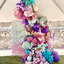 Multicolor Balloon Garland Set 187pcs for party decorations featuring butterflies and floral accents, perfect for themed celebrations.