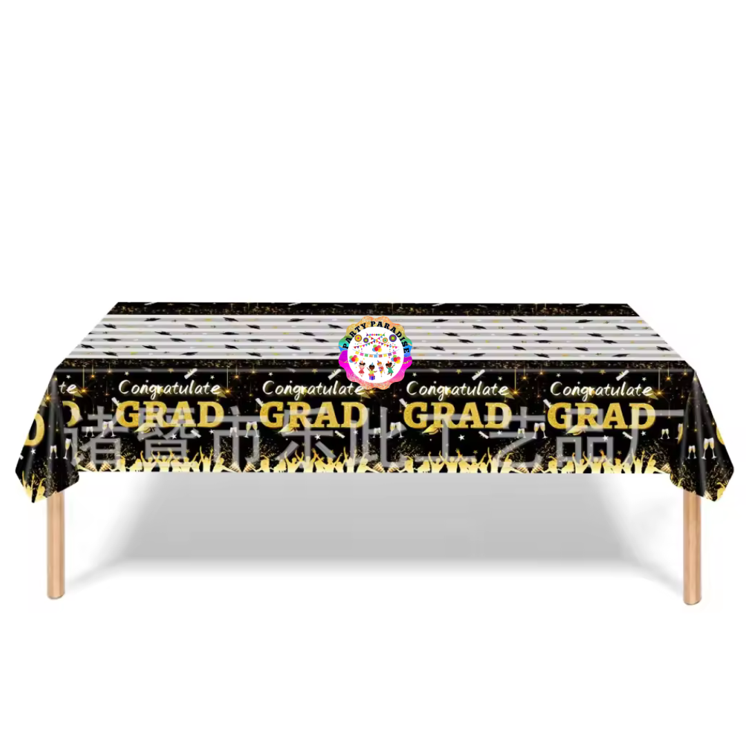 Graduation themed tablecover 108cm x 180cm, party supplies, event party accessories