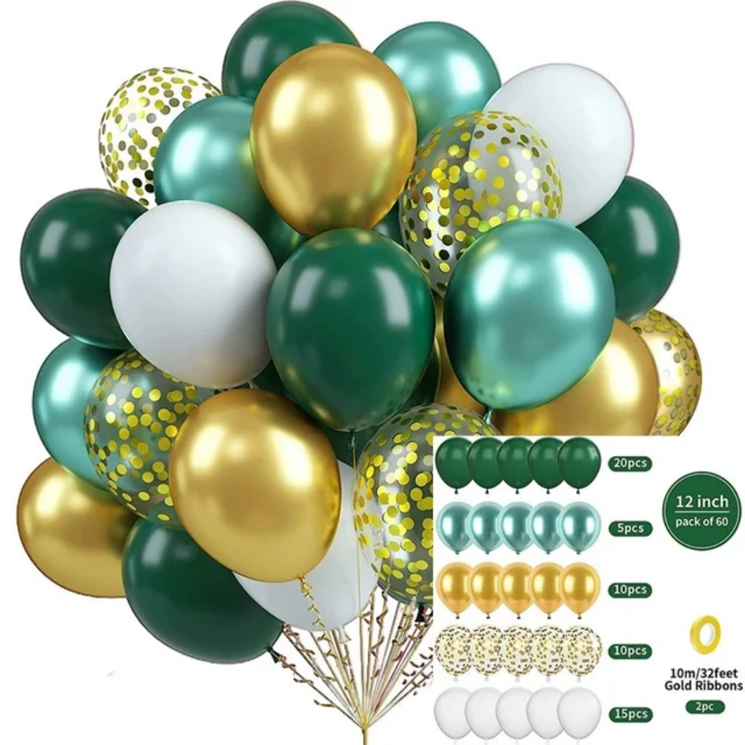 Green balloon garland kit for party decorations
