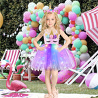Unicorn Birthday Party Led Light Dress with Head Band; ideal for themed party decorations and girls’ celebration outfits.