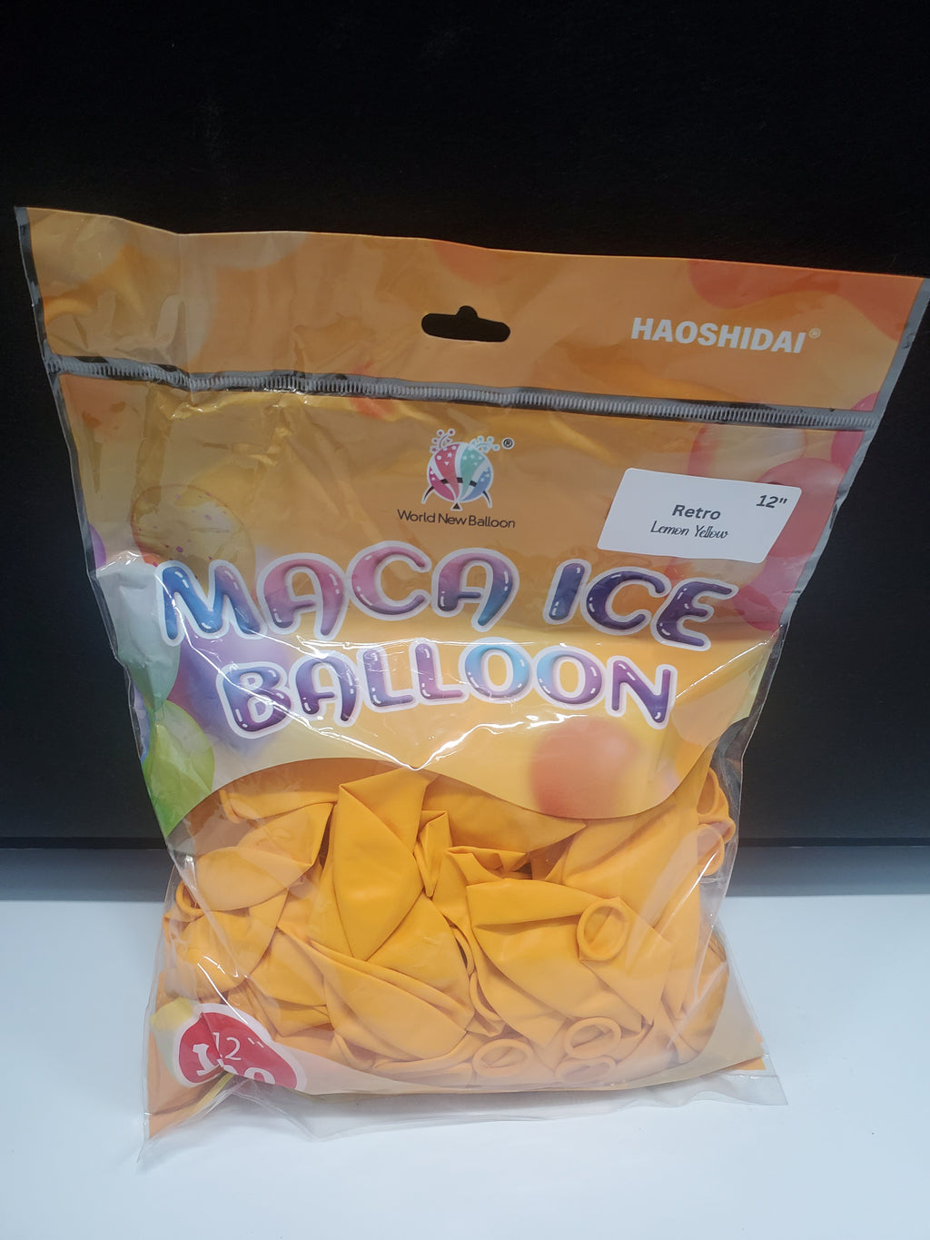 Retro Balloon Natural Latex Rubber 12 inches "Lemon Yellow" 100ct party supplies