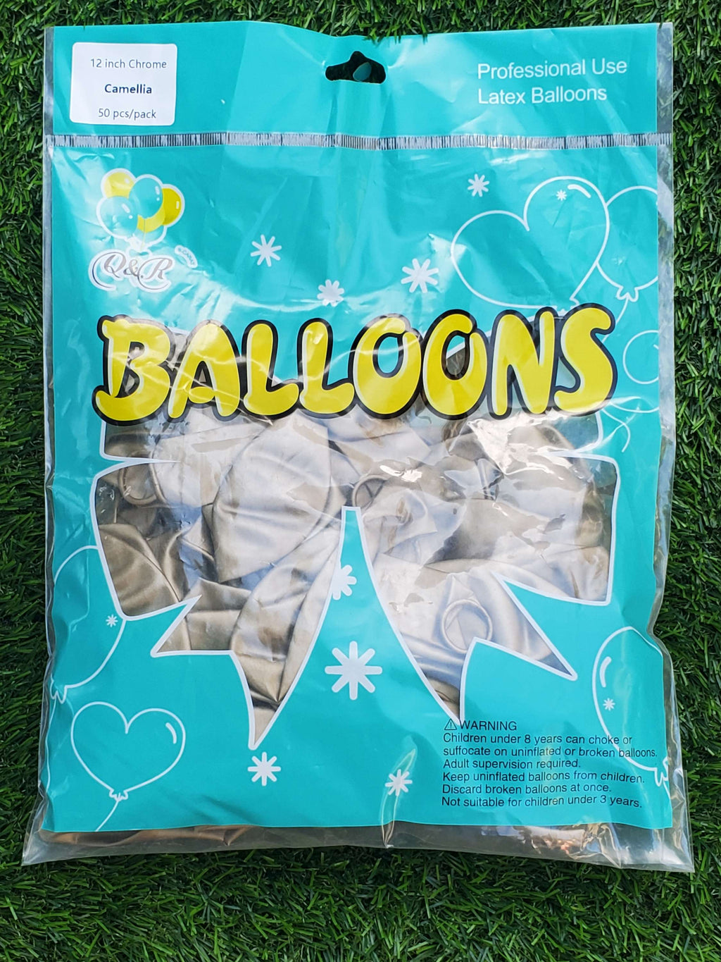 Chrome Balloon Camellia 12 inches 50ct pack