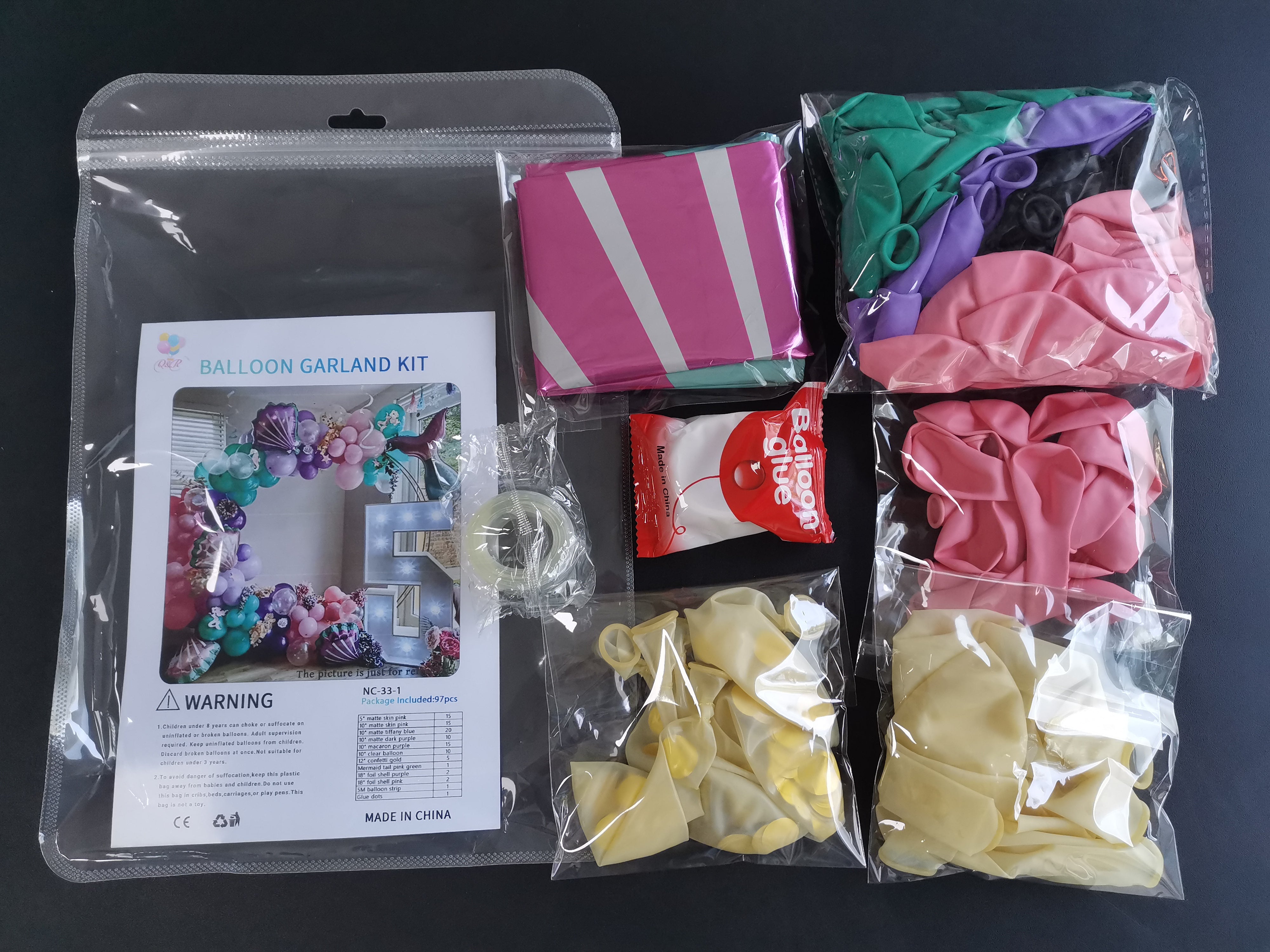 Mermaid Tail Balloon Arch Garland kit 97 pcs Secondary image