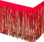 Red Foil Fringed table skirt- 2pack for party