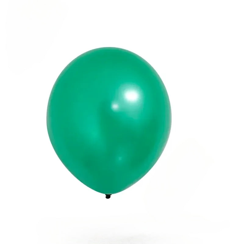 Metallic Balloon 12inches 100ct in Green, perfect party supplies for weddings, birthdays, and baby shower decorations. Latex, 100 pack.