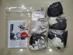 Retro teal blue & matte black, Metallic Silver Garland 164pcs party supplies set