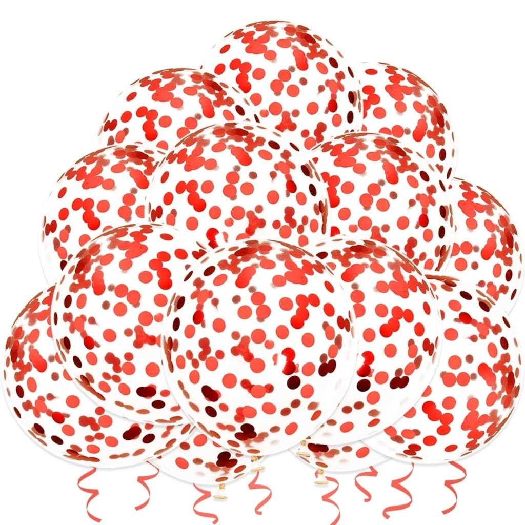 Confetti balloon is Red 12inches 25pk