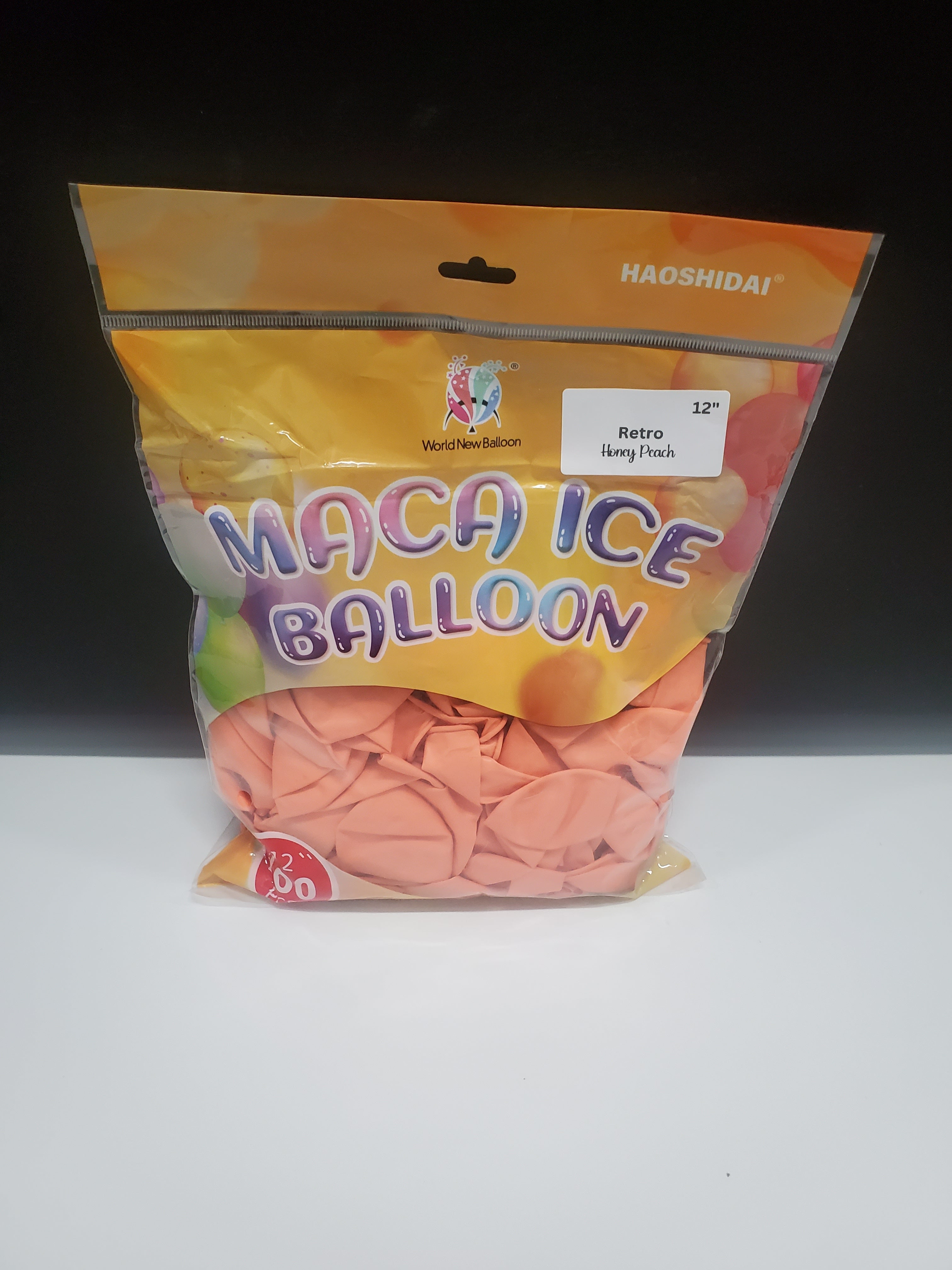 Retro Balloon Natural Latex Rubber 12 inches "Honey Peach" 100ct Secondary image