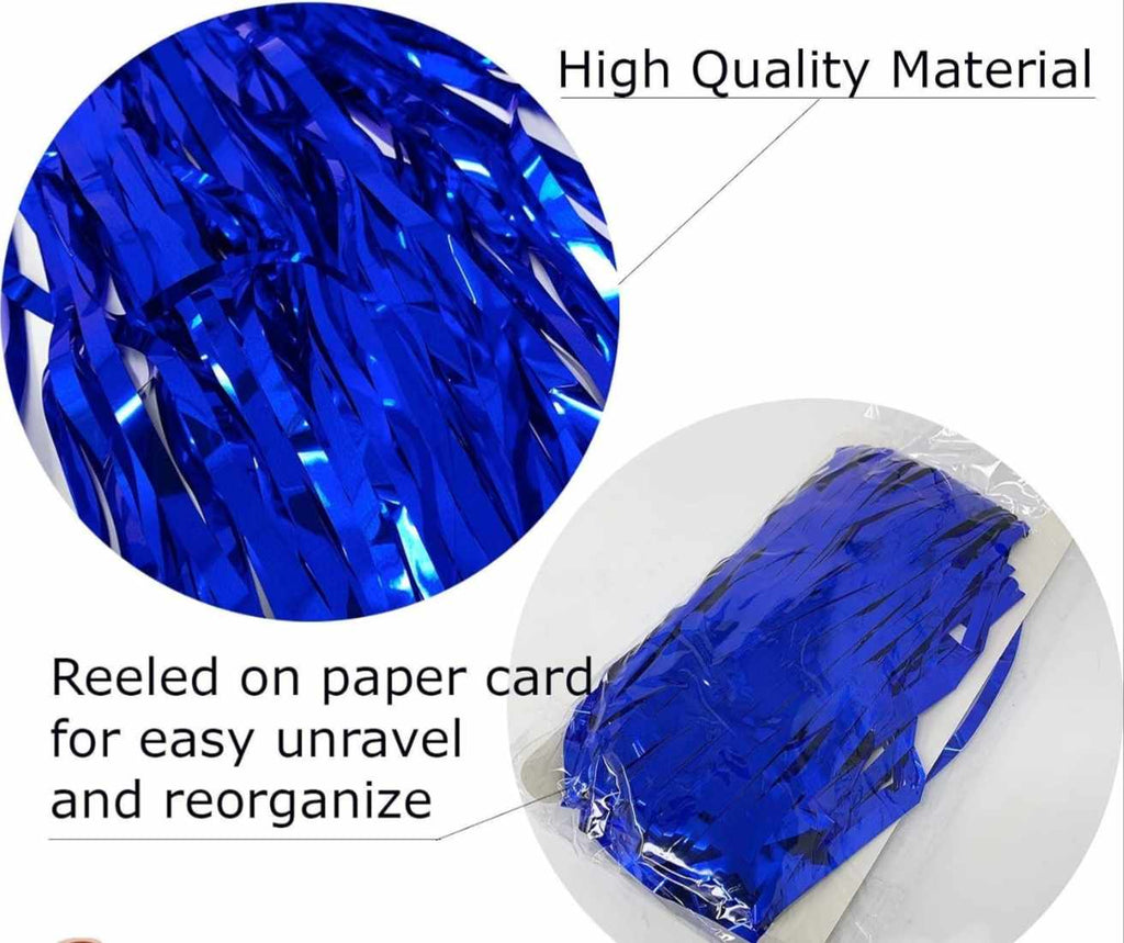 Blue Foil Fringe Table Skirt-2pcs party decor