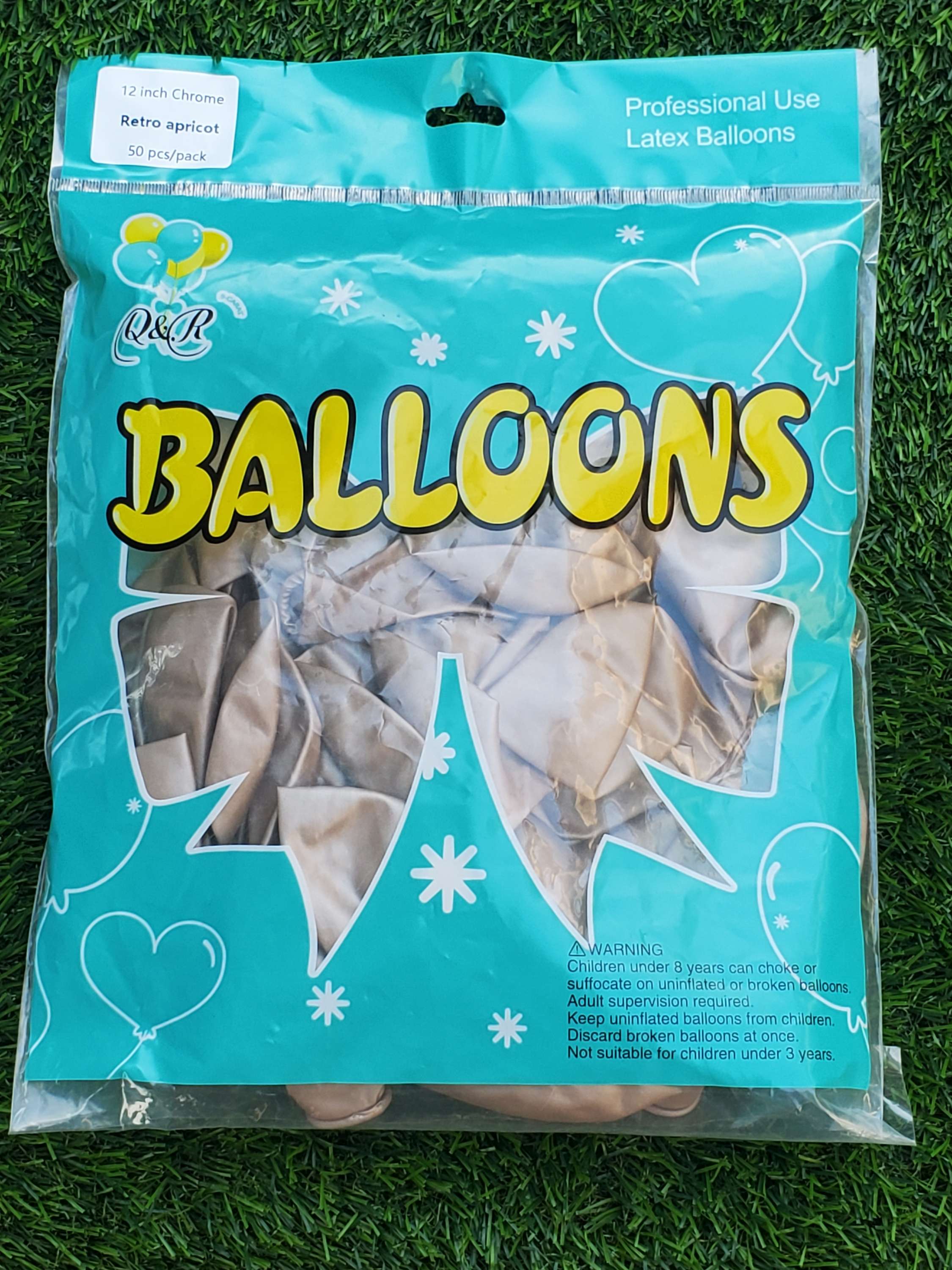 Chrome Balloon Apricot 12 inches 50 Ct party supplies