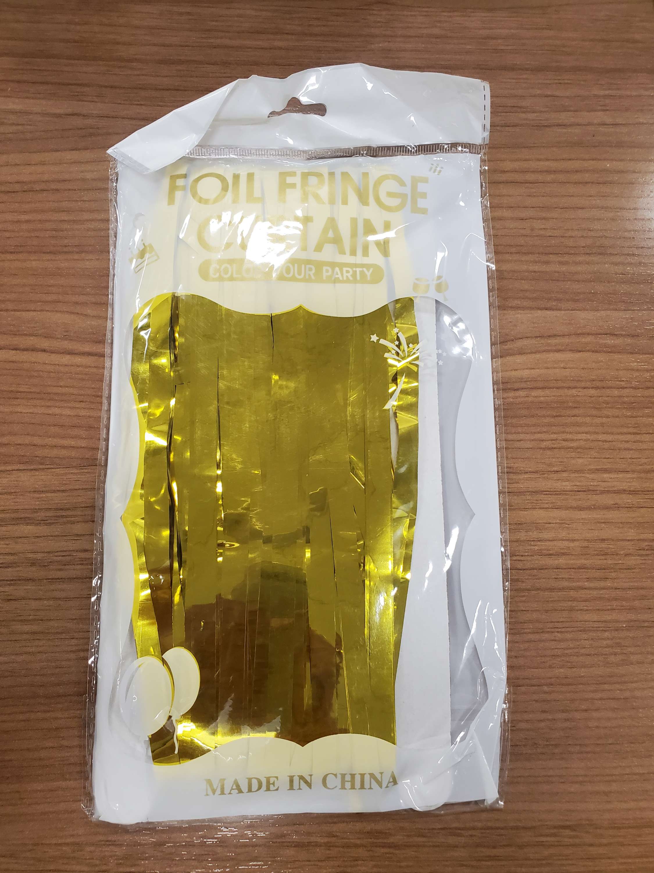 Gold Foil Fringe Table Skirt-2 pack Secondary image