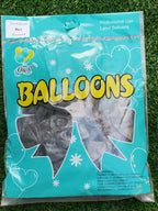 Chrome Balck Balloon 12inches 50 ct, party supplies, birthday party decorations, black balloons, themed party decor, event supplies