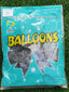 Chrome Balck Balloon 12inches 50 ct, party supplies, birthday party decorations, black balloons, themed party decor, event supplies