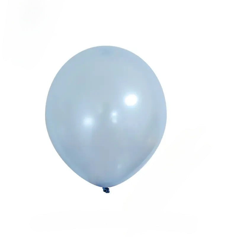 Metallic Balloon 12inches 100ct in Light Blue for party decorations, perfect for weddings and baby showers, latex material, pack of 100. Main image