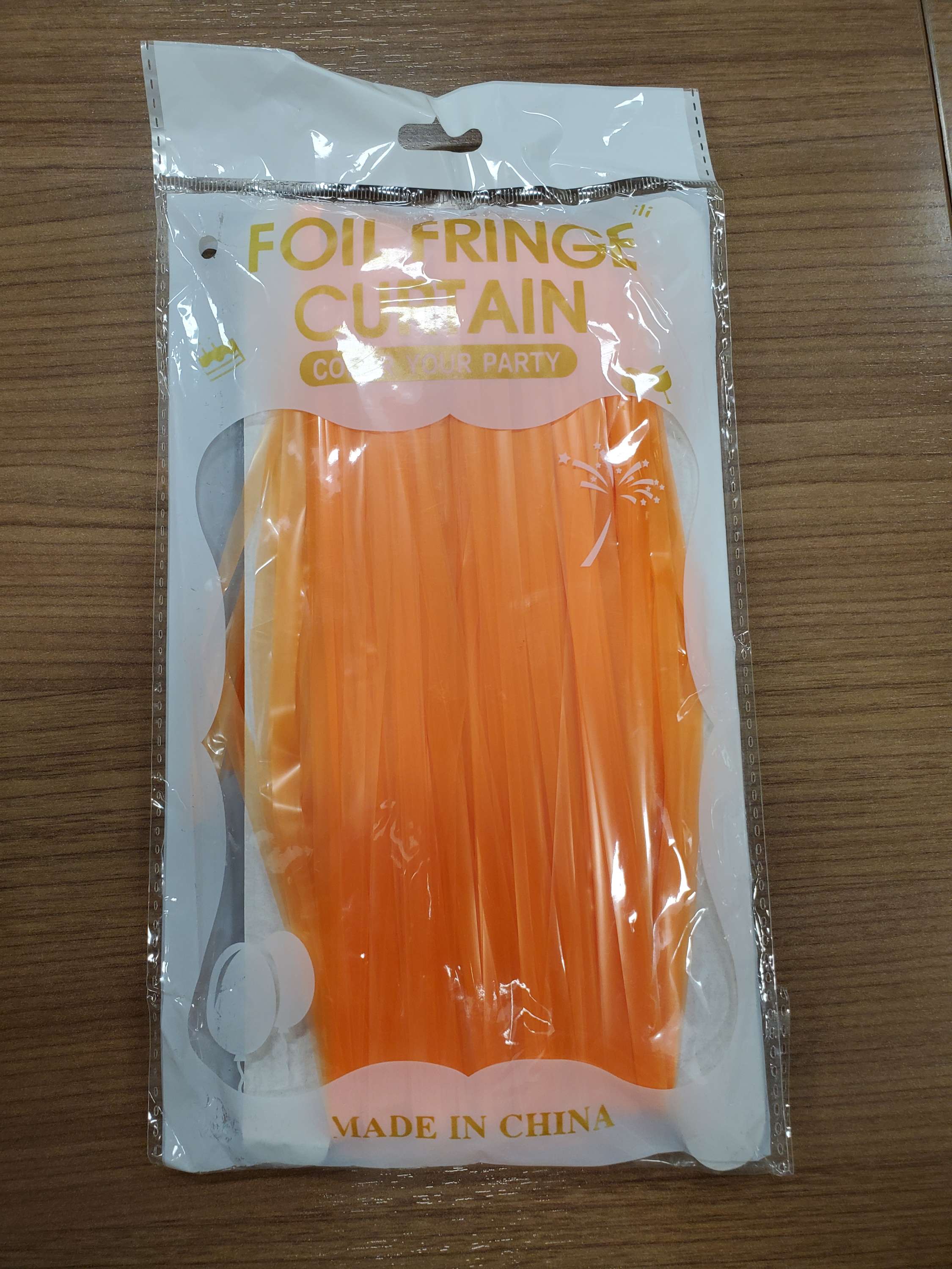 Fring Backdrop Curtain Pastel Orange 2-pack ideal for parties, birthdays, graduations, and baby showers, perfect event decorations.