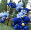 Double-layer Matte Blue Balloon Garland Kit 136 pcs for wedding and party decorations
