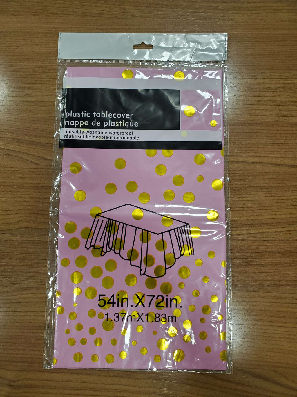 Pink Gold Table Cover for party supplies