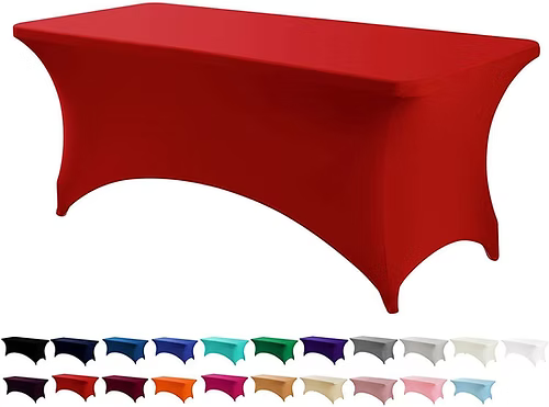 Retangular Stretch Tablecover 6ft in in Red