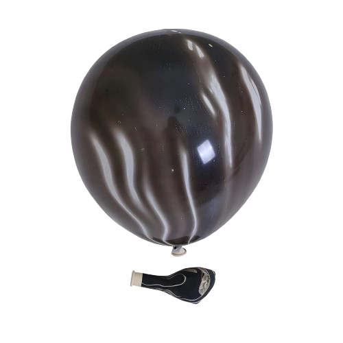 Black agate (Marble) Balloons 12in 100pk for party decorations Main image
