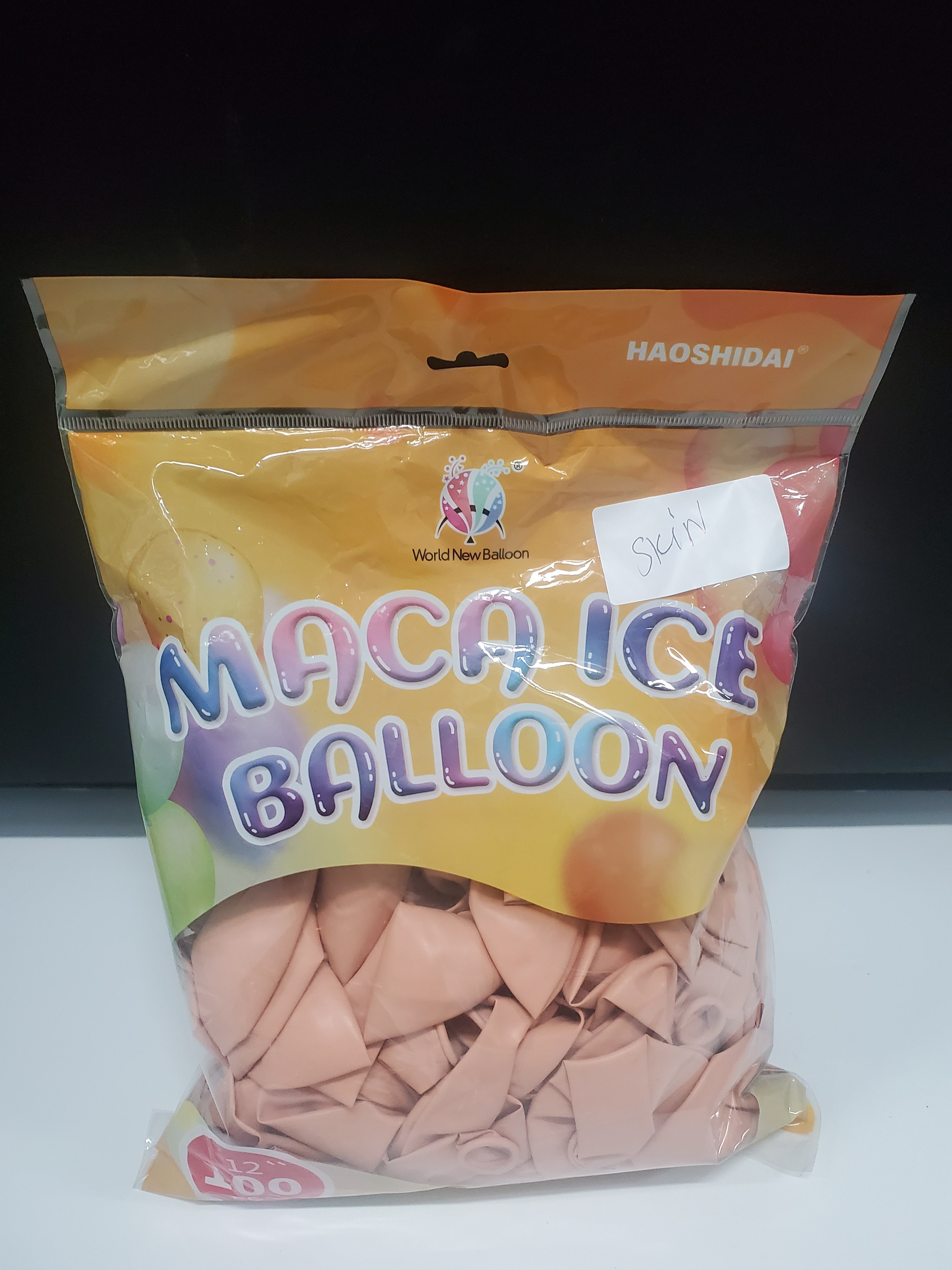 Retro Balloon Natural Latex Rubber 12 inches "Skin" 100ct - party supplies, vintage party balloons