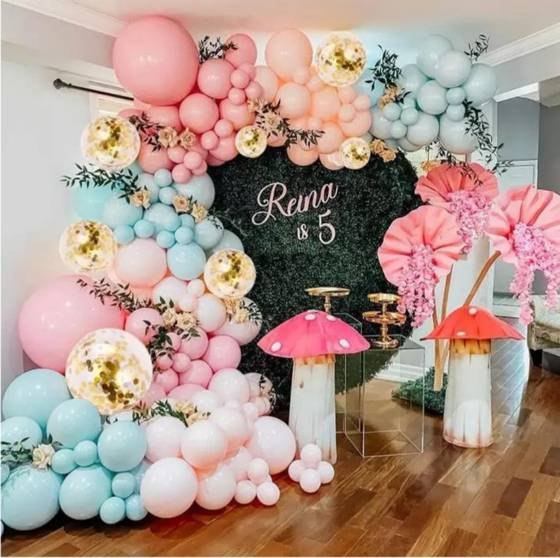 Beautiful Macaron multicolor Balloon Arch Garland Kit 117pcs for party decorations