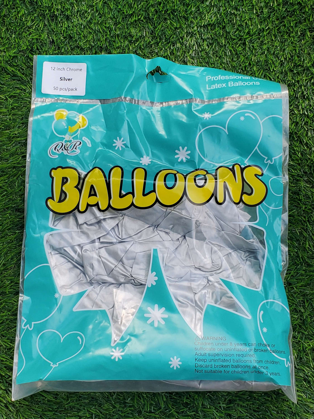 Chrome Silver Balloon 12inches 50pk for party supplies and decorations