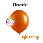 Chrome Ice Balloon 12 inches Light Orange 50ct