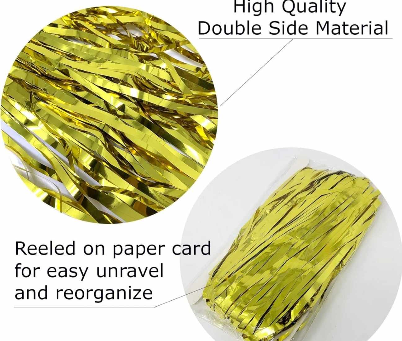 Gold Foil Fringe Table Skirt-2 pack for party supplies and decorations