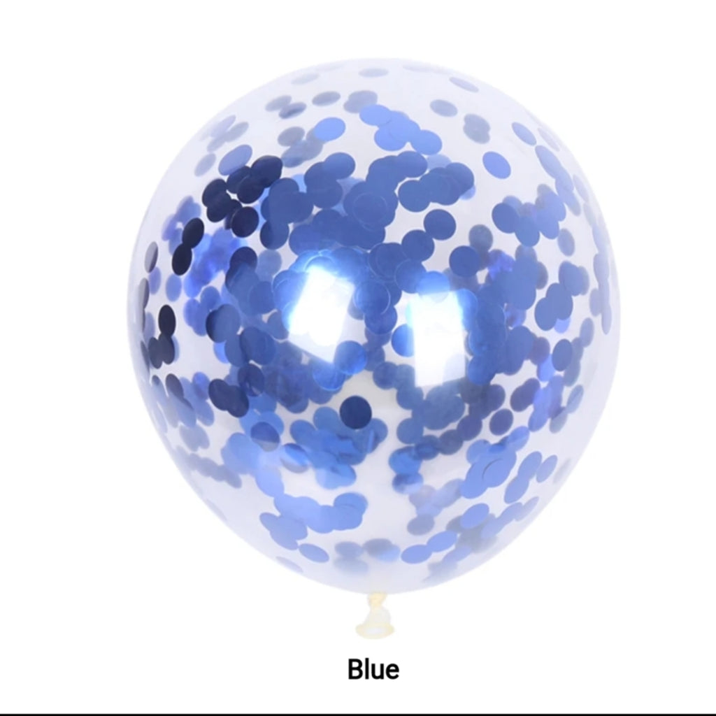 Blue Confetti Balloon 12 inches 25pk for party supplies, themed party decor, birthday party supplies, wedding decorations, celebration decorations