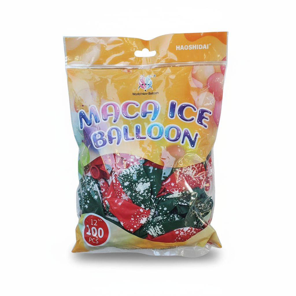 Christmas Print theme balloons 12 inch 100ct Secondary image