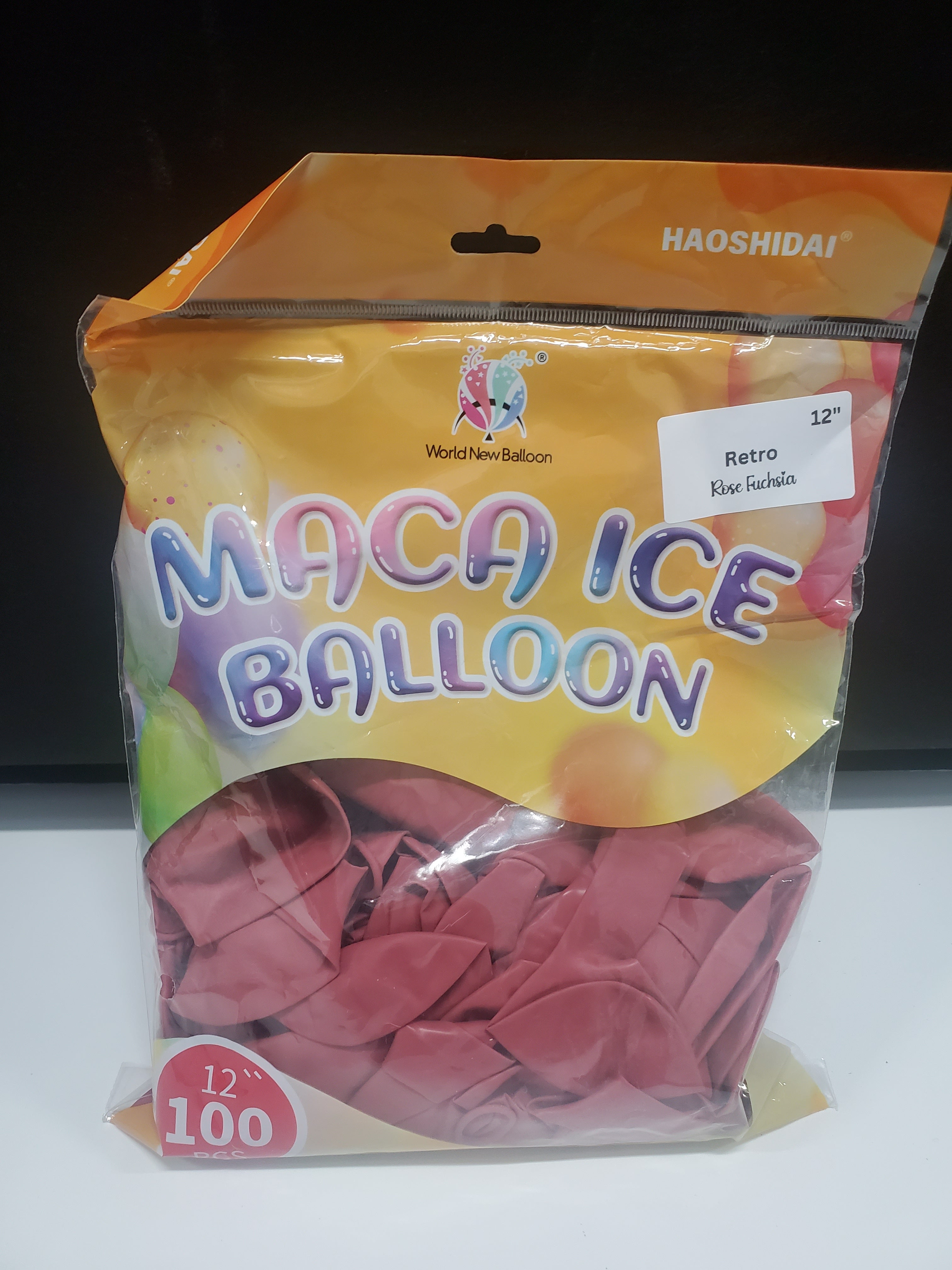 Retro Balloon Natural Latex Rubber 12 inches "Rose Fuchsia" 100ct party supplies