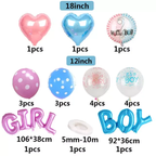 It's a Boy Girl Garland Kit 20 pcs balloons for baby shower or birthday party decorations with heart, polka dot, and letter designs