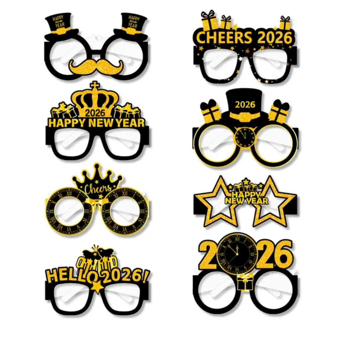 Happy New Year Glasses 6 pcs for party