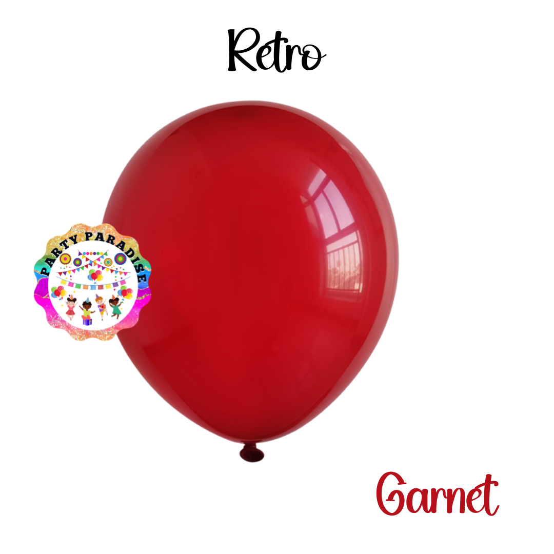 Retro Balloon Natural Latex Rubber 12 inches "Garnet" 100ct party supplies