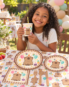 92 PCS SET Capybara Tableware Set Party Kit for Birthdays