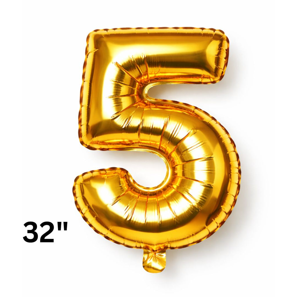 32 Inch Gold Number Balloons Foil Ballon Digital Birthday Party Decoration Supplies Gold Number Balloons 0-9