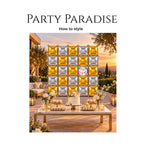Double-Sided Two-Tone Square Foil Balloons Grid Background Wall for Party 19inch Squares, 25PCS