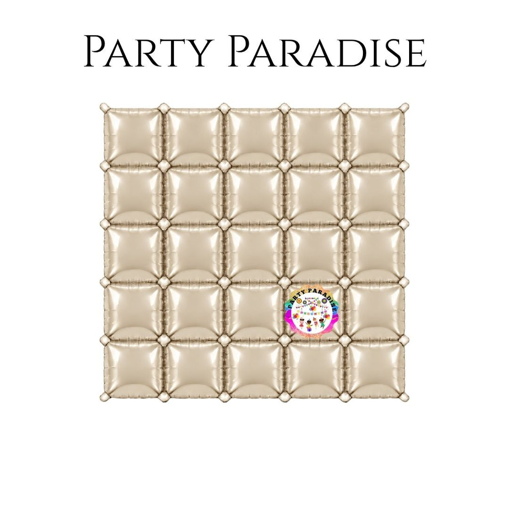 Double-Sided Two-Tone Square Foil Balloons Grid Background Wall for Party 19inch Squares, 25PCS