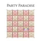 Double-Sided Two-Tone Square Foil Balloons Grid Background Wall for Party 19inch Squares, 25PCS