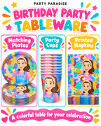 English Teacher Dinner Plate Set for birthdays party celebration 30PCS Party Bundle Kit
