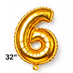 32 Inch Gold Number Balloons Foil Ballon Digital Birthday Party Decoration Supplies Gold Number Balloons 0-9